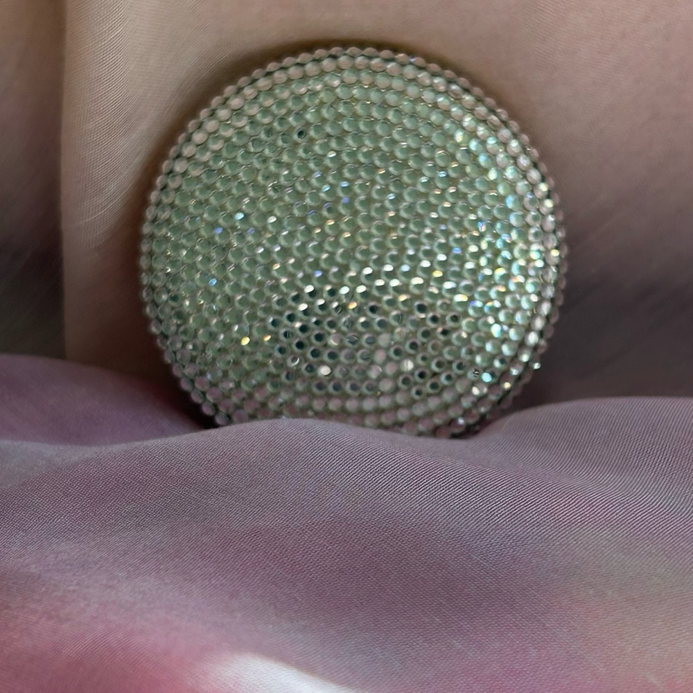 Judith Lieber Rare Luxury Vintage Handset Austrian Crystal Makeup Compact - Picture 3 of 7